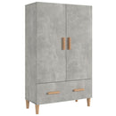 skab 70x31x115 cm konstrueret træ betongrå