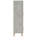skab 70x31x115 cm konstrueret træ betongrå