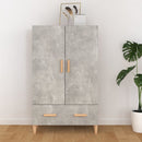 skab 70x31x115 cm konstrueret træ betongrå
