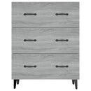 skænk 69,5x34x90 cm konstrueret træ grå sonoma-eg