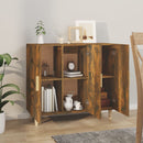 skab 90x34x80 cm konstrueret træ røget egetræsfarve