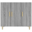 skab 90x34x80 cm konstrueret træ grå sonoma-eg
