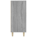 skab 90x34x80 cm konstrueret træ grå sonoma-eg