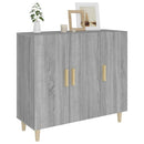 skab 90x34x80 cm konstrueret træ grå sonoma-eg