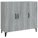 skab 90x34x80 cm konstrueret træ grå sonoma-eg
