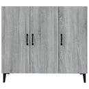 skab 90x34x80 cm konstrueret træ grå sonoma-eg