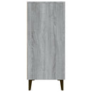 skab 90x34x80 cm konstrueret træ grå sonoma-eg
