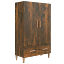skab 70x31x115 cm konstrueret træ røget egetræsfarve