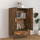skab 70x31x115 cm konstrueret træ røget egetræsfarve
