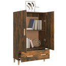 skab 70x31x115 cm konstrueret træ røget egetræsfarve