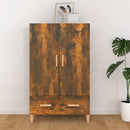 skab 70x31x115 cm konstrueret træ røget egetræsfarve