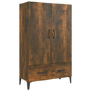 skab 70x31x115 cm konstrueret træ røget egetræsfarve