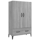 skab 70x31x115 cm konstrueret træ grå sonoma-eg