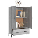 skab 70x31x115 cm konstrueret træ grå sonoma-eg
