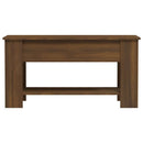 sofabord 101x49x52 cm konstrueret træ brun egetræsfarve