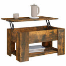 sofabord 79x49x41 cm konstrueret træ røget egetræ