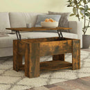sofabord 79x49x41 cm konstrueret træ røget egetræ
