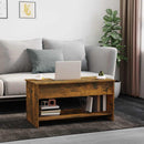 sofabord 102x50x52,5 cm konstrueret træ røget egetræsfarve