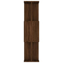 bogreol/rumdeler 80x24x96 cm konstrueret træ brun eg