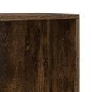 bogreol/skænk 66x30x130 cm konstrueret træ røget egetræ