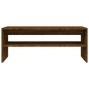 sofabord 100x40x40 cm konstrueret træ brun egetræsfarve