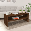 sofabord 100x40x40 cm konstrueret træ brun egetræsfarve