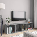bogreol/tv-bord 143x30x36 cm konstrueret træ grå sonoma-eg