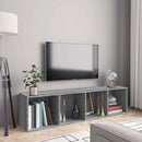 bogreol/tv-bord 143x30x36 cm konstrueret træ grå sonoma-eg