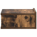 væghængt natbord 40x30x15 cm konstrueret træ røget egetræ