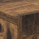 væghængt natbord 40x30x15 cm konstrueret træ røget egetræ