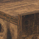 væghængte natborde 2 stk. 40x30x15 cm konstrueret træ røget eg
