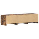 tv-bord 140x40x35,5 cm konstrueret træ røget egetræsfinish