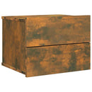 sengeborde 2 stk. 40x30x30 cm konstrueret træ røget egetræ