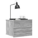 sengeborde 2 stk. 40x30x30 cm konstrueret træ grå sonoma-eg