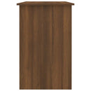 skrivebord 100x50x76 cm konstrueret træ brun egetræsfarve