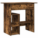 skrivebord 80x45x74 cm konstrueret træ røget egetræsfinish