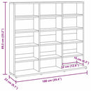 cd-reol 100x23x89,5 cm konstrueret træ røget egetræsfarve
