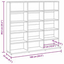 cd-reol 100x23x89,5 cm konstrueret træ grå sonoma