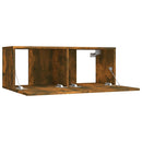 tv-bord 80x30x30 cm konstrueret træ røget egetræsfarve