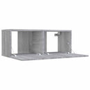tv-bord 80x30x30 cm konstrueret træ grå sonoma-eg
