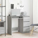 skrivebord 90x45x76 cm konstrueret træ grå sonoma-eg