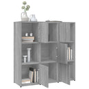 bogreol 90x30x90 cm konstrueret træ grå sonoma-eg