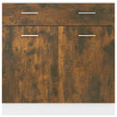 skuffebundskab "Lyon" røget eg 80x46x81,5 cm konstrueret træ