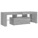 tv-bord med LED-lys 120x35x40 cm grå sonoma-eg