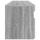 tv-bord med LED-lys 90x35x40 cm grå sonoma-eg