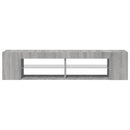 tv-bord med LED-lys 135x39x30 cm grå sonoma-eg