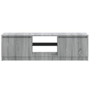 tv-bord med LED-lys 120x30x36 cm grå sonoma-eg