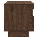 tv-bord med LED-lys 80x35x40 cm brun eg