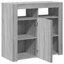 skænk med LED-lys 80x35x75 cm grå sonoma-eg