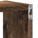 væghylde 75x16x55 cm konstrueret træ røget egetræsfinish